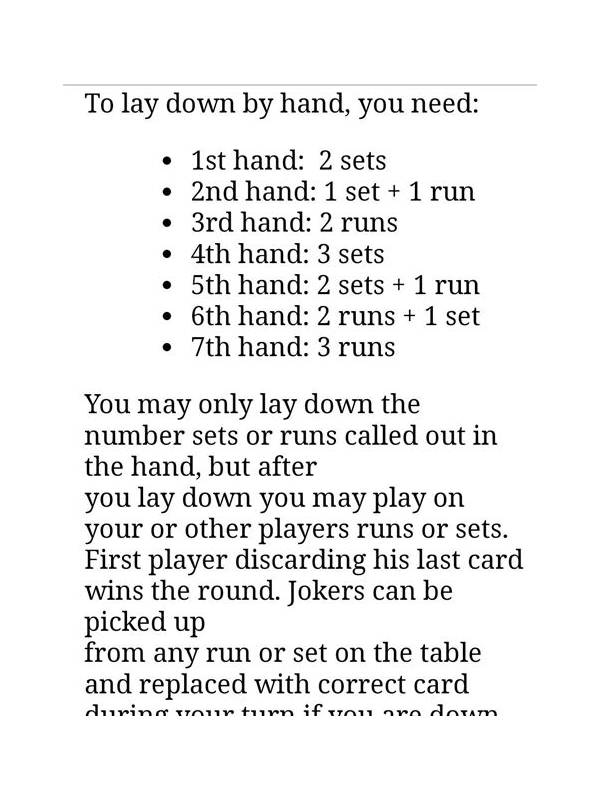 Rummy How-To: Make a Personal Rules Reference Card