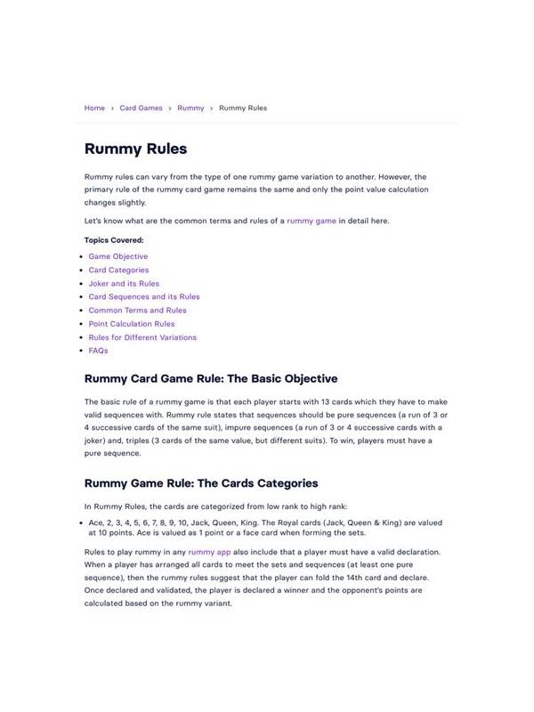 Rummy Safety: Check a Table’s Rules Before Joining